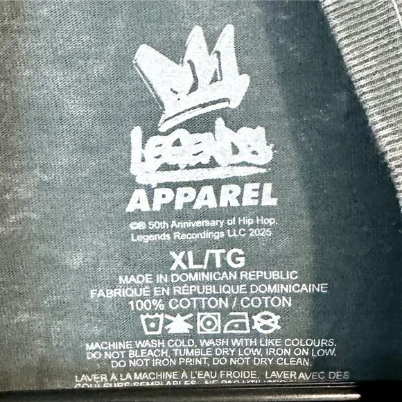 NEW DMX Washed Charcoal Oversized Tee - Size: Extra Large - Picture 2 of 4